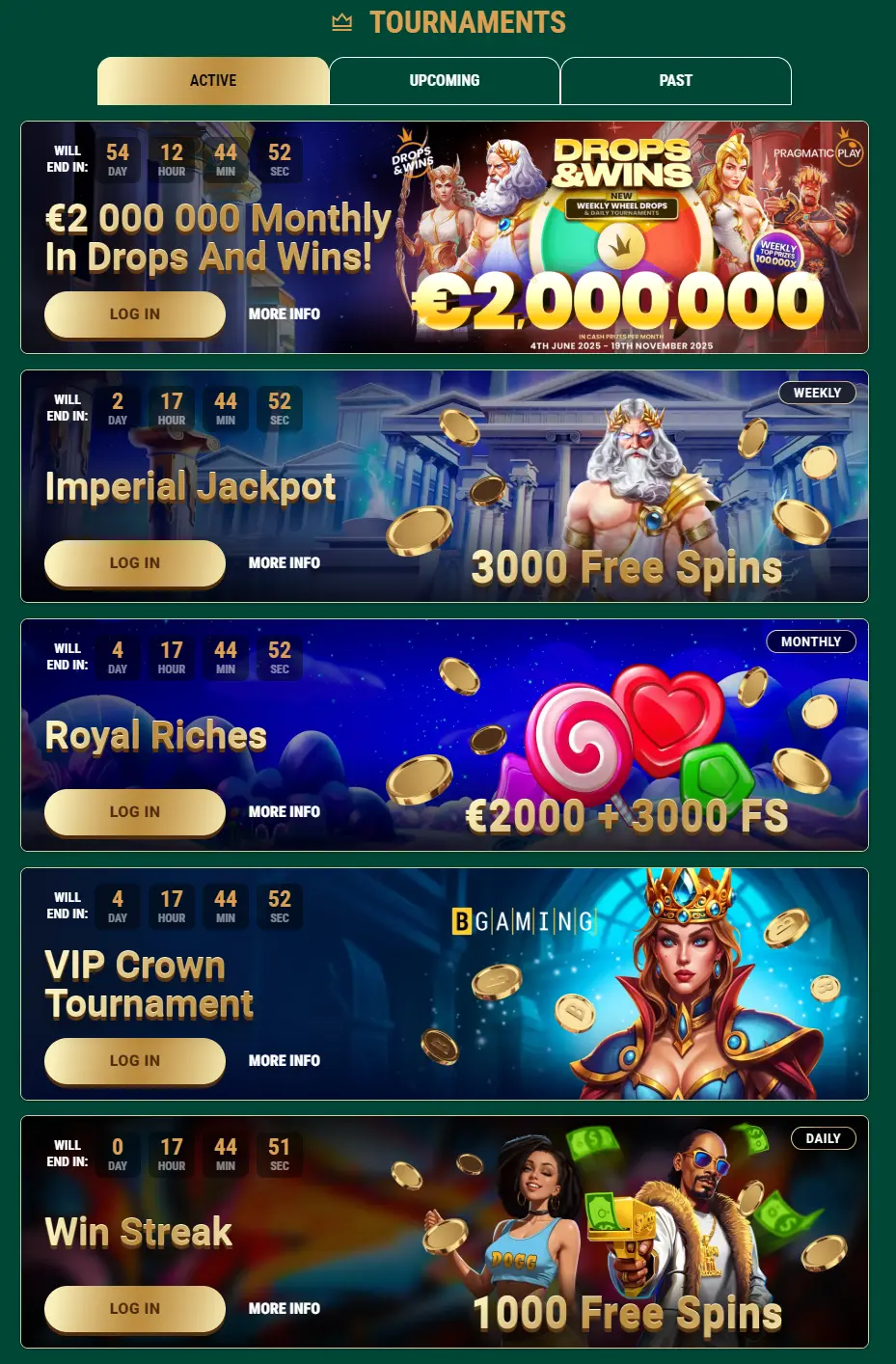 Richard Casino active tournament